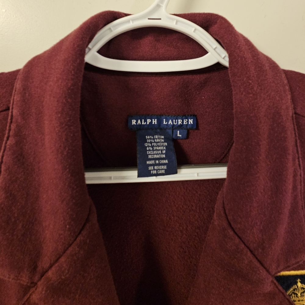 Ralph Lauren Blue Label Burgundy Blazer with Crest Patch - Picture 7 of 13